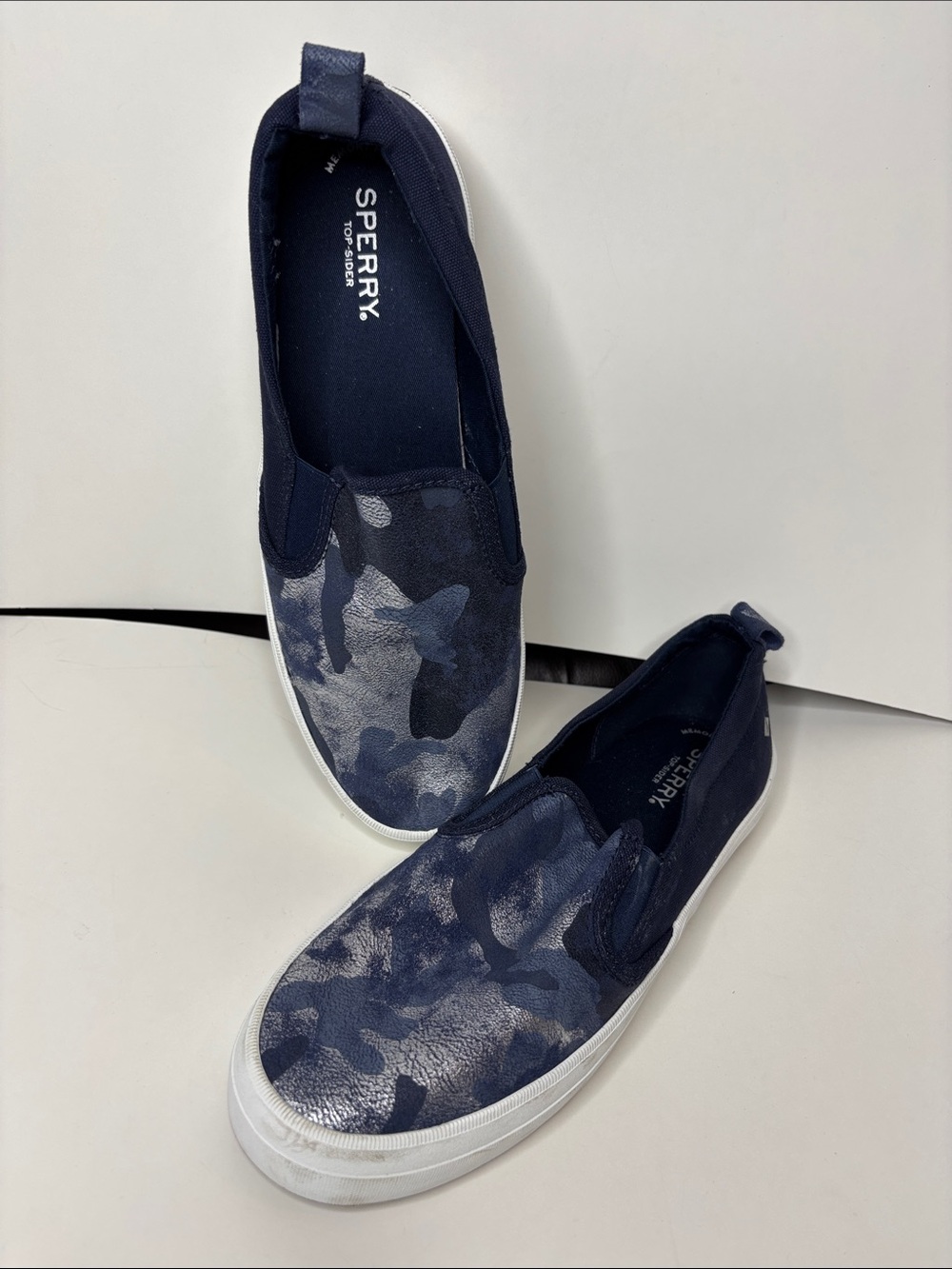 Sperry Navy Camouflage Slip-On Shoes